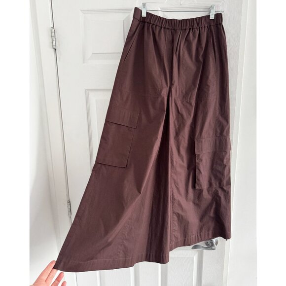 Tibi Vintage Cotton Pull On Cargo Godet Skirt in Brown, size 0 - Picture 9 of 12